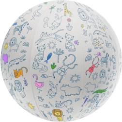 ballon à colorier avec des animaux 45 cm ARTO