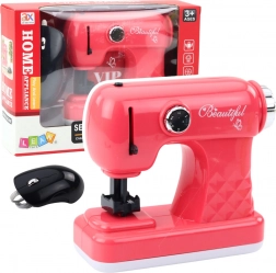 Machine à coudre pour enfants avec souris, lumineuse, rose