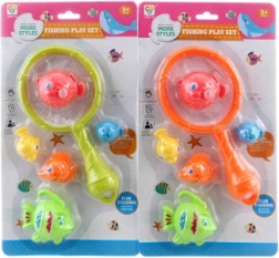 Pêche aux petits poissons – set pour enfants avec épuisette et 5 poissons