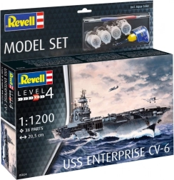 Revell Model Set USS ENTERPRISE CV-6 1:1200 – maquette en plastique de porte-avions