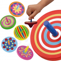 Toupie en bois colorée VIGA