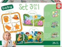 Educa Ensemble de puzzles pour enfants : Couleurs, Séquences et Contraires 3 en 1