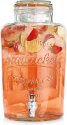 Distributeur de boissons en verre avec robinet 6,7 l