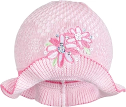 Chapeau tricoté New Baby rose 3–4 ans