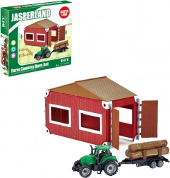 Ensemble tracteur et ferme avec grange