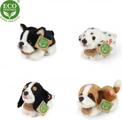 Chien en peluche allongé 15 cm éco-responsable