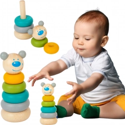 Tour empilable en bois ourson Montessori SMALL FOOT
