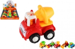 Voiture de chantier en plastique 10-12 cm à friction, assortiment de modèles