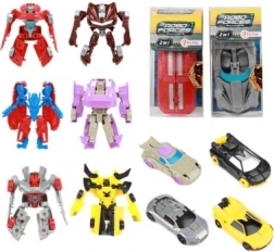 Voiture transformable en robot 10 cm dans une boîte en plastique