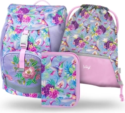 Baagl ensemble scolaire Airy Colibri – sac à dos, trousse et sac