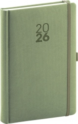 Agenda Quotidienne Diamante 2026 Olive 15 x 21 cm