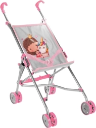 Poussette parapluie pour poupées Unicorn Grey, pliable