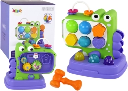 Panneau éducatif dinosaure Whac-A-Mole Sorter Game pour enfants Violet