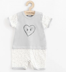 Combinaison estivale en coton pour bébé New Baby Cœurs