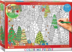 Eurographics Color Me Puzzle sapins de Noël 300 pièces avec kit de suspension