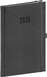 Agenda hebdomadaire Rivoli 2026 gris 15 x 21 cm