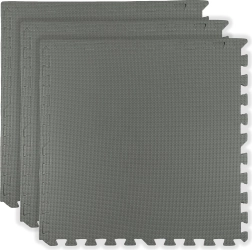 Tapis de sol en mousse HUMBI 180 × 60 cm, grands puzzles, étanche, sûr, gris foncé (3 pcs)