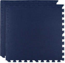 Tapis en mousse HUMBI 120 × 60, grands puzzles imperméables, sûr, 2 pcs, bleu foncé