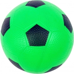 Balle en caoutchouc verte 16 cm – motif ballon de football