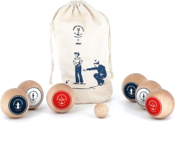 Vilac pétanque Marine – set en bois pour enfants et adultes