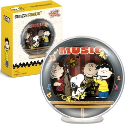 Puremind modèle 3D en bois SNOOPY PEANUTS dans une boule – concert nocturne puzzle DIY