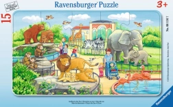 Ravensburger puzzle pour enfants en cadre 15 pièces – sortie au zoo