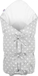 Couverture d’emmaillotage classique à lacets New Baby gris à pois