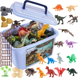 Woopie – lot de figurines de dinosaures 40 pcs dans une boîte de transport