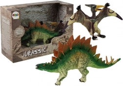 Ensemble de jouets dinosaures Stégosaure et Ptérodactyle