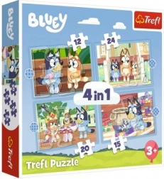 Puzzle Bluey et son monde 4-en-1