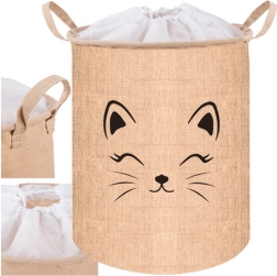 Panier textile pour jouets et linge avec couvercle 35 l KRUZZEL