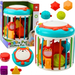 Cube sensoriel interactif avec renard, lumières et sons