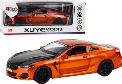 Modèle sportif en métal avec moteur à friction et éléments ouvrants 1:24 orange