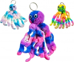 Porte-clés peluche pieuvre 18 cm