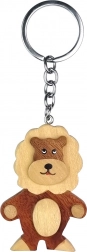 Porte-clés en bois Lion debout