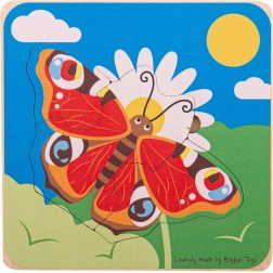 Bigjigs Toys puzzle à encastrer cycles de vie – Papillon