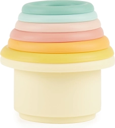 Bieco gobelets empilables en silicone Tropical Vibes - 7 pièces