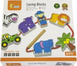 Viga blocs à enfiler en bois Safari ZOO