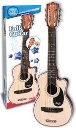 Guitare acoustique folk avec 6 cordes métalliques