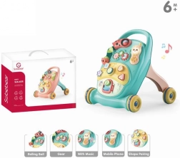 Trotteur pousseur éducatif, 2 couleurs