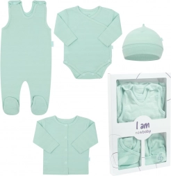 Ensemble naissance 4 pièces pour la maternité NEW BABY I AM, menthe, taille 62 (3–6 mois)