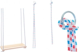 Balançoire en bois – planche naturelle 46 × 19 cm, charge max. 80 kg