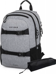 Sac à dos étudiant et trousse OXY Sport Gris Melange