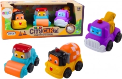 Ensemble de véhicules de chantier pour tout-petits en caoutchouc souple