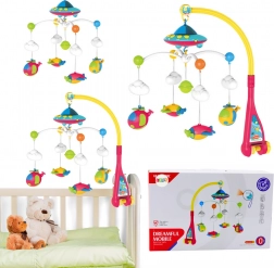 Mobile pour berceau UFO avec avions et projecteur