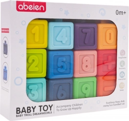 Ensemble de cubes sensoriels en caoutchouc avec activités mathématiques (12 pièces)