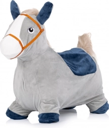 Cheval sauteur en peluche CHIPOLINO avec son