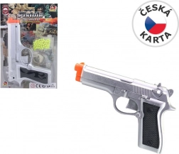 Pistolet en plastique à billes 21 cm