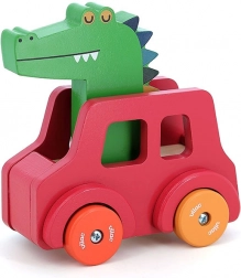 Voiturette en bois Vilac avec klaxon Crocodile