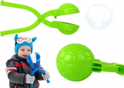 Snéžkomat – mouleur manuel de boules de neige, vert, motif ballon de football
